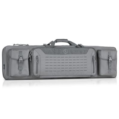 Savior Equipment Urban Warfare Tactical Double Long Gun Bag Case Backpack w/Pistol Handgun Case,51 Inch SW Gray
