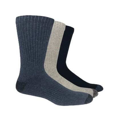 Carolina Ultimate Men's Midweight Cushion Casual Boot Crew Socks 6 Pair Pack, Assorted, Large