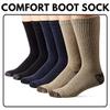 Carolina Ultimate Men's Midweight Cushion Casual Boot Crew Socks 6 Pair Pack, Assorted, Large view 3