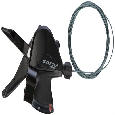 SHIMANO Altus SL-M2010-2L Altus Shift Lever, Band on, 2-Speed, Left Hand, Multicoloured(Multicolor), SLM20102LB