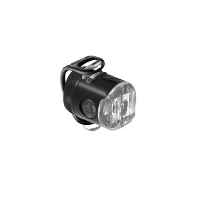 LEZYNE Femto USB Drive Front Bicycle Rechargeable IPX7 White LED Front Light w/Multiple Solid & Flash Modes | Versatile Silicone Rubber Mounting Strap Included, 15 Lumens, Black