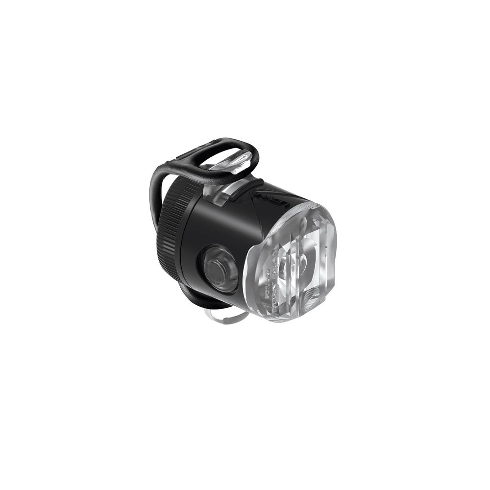 LEZYNE Femto USB Drive Front Bicycle Rechargeable IPX7 White LED Front Light w/Multiple Solid & Flash Modes | Versatile Silicone Rubber Mounting Strap Included, 15 Lumens, Black