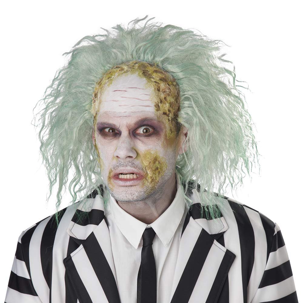 California Costumes Mens Obnoxious Ghost Bald Cap Wig Green/Gray