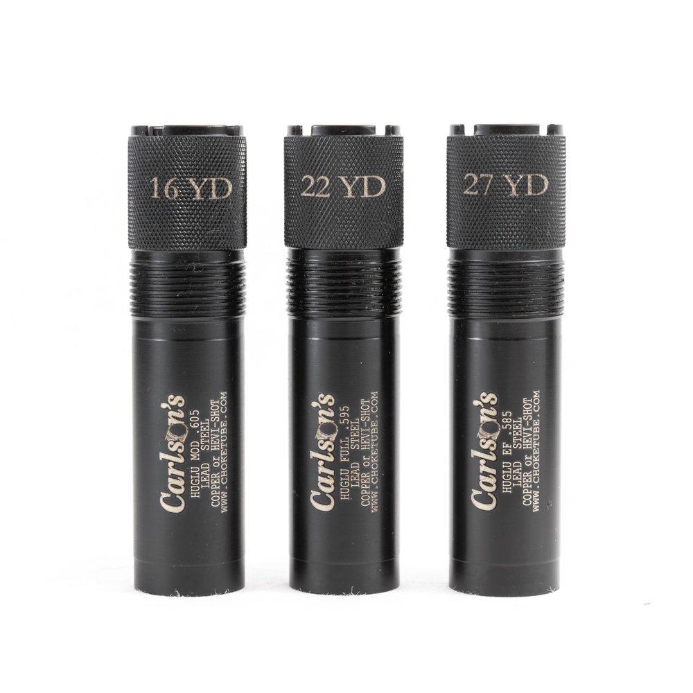 Carlsons Trap Pak 20 Gauge Choke Tube 3-Pack for Huglu, Modified/IM/Full, Stainless Steel, Knurled, Fits Lead & Steel Shot, Made in USA