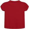 Nautica Girls' School Uniform Short Sleeve Polo Shirt, Button Closure, Soft Pique Fabric, Red, 2T view 2