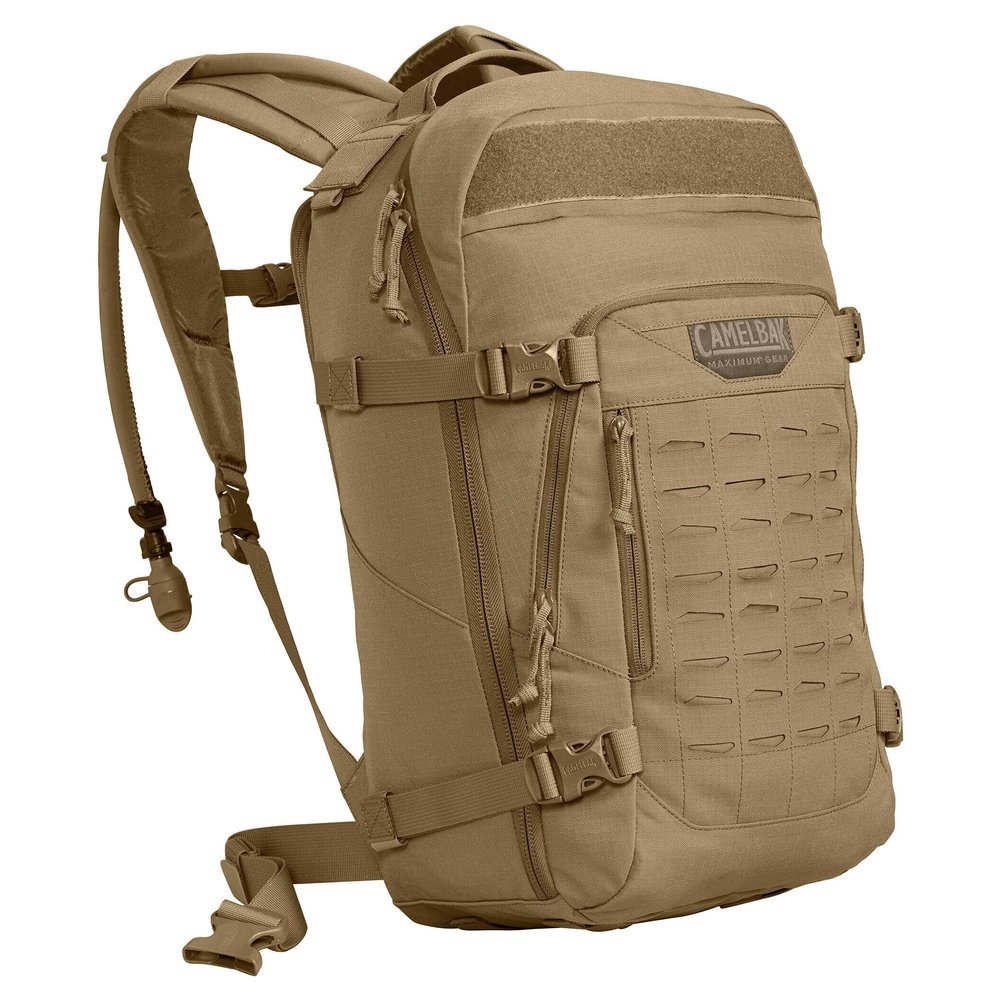 CamelBak Sparta Tactical Hydration Backpack with 100oz/3L Mil Spec Crux Reservoir Bladder - MOLLE, Coyote