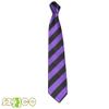 7.5CM New Striped Ties For Men Microfiber College Ties Regular School Daily Costume (A4 purple+black) view 2