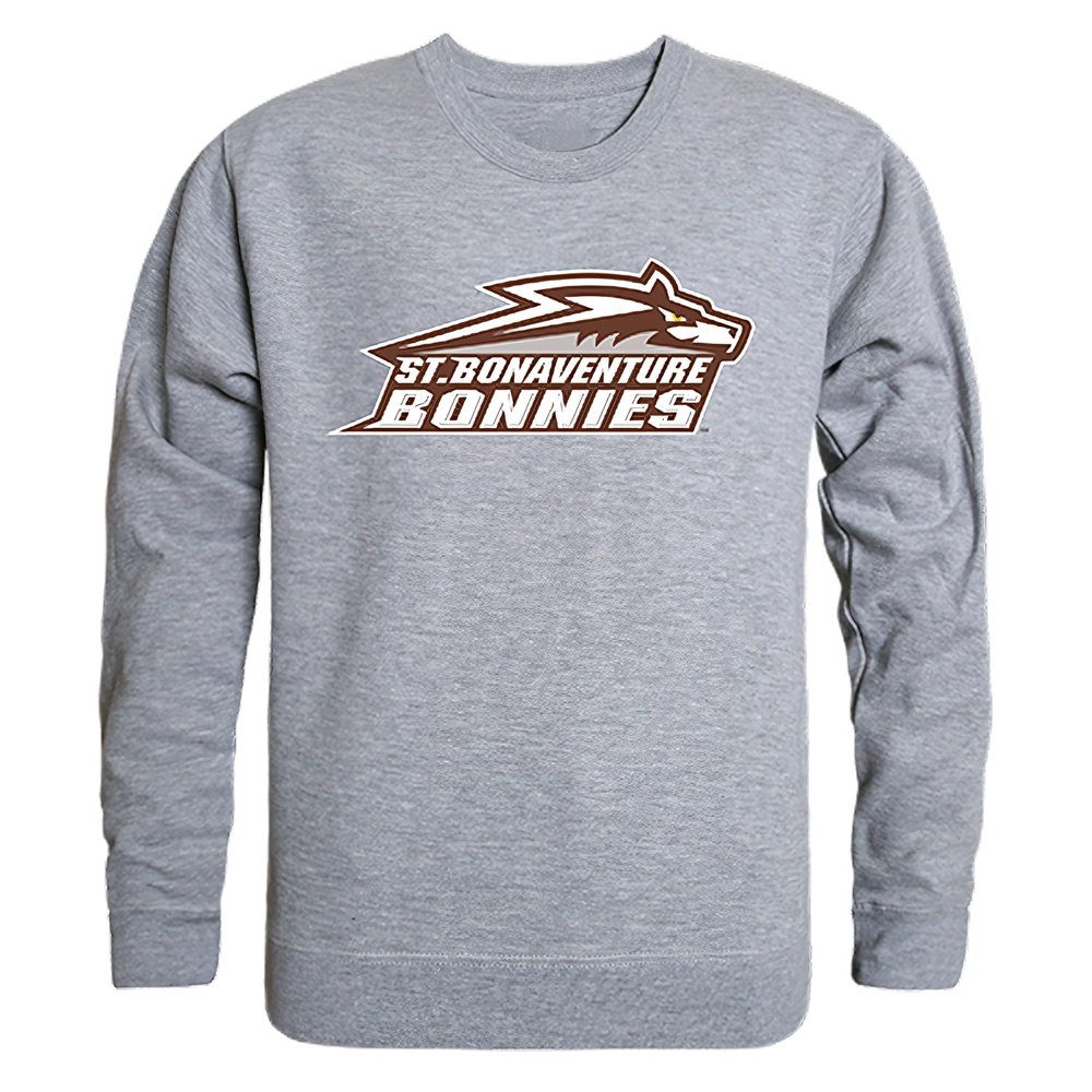 W Republic St Bonaventure Bonnies College Crewneck Pullover Sweatshirt, Adult Unisex, Heather Grey, X-Large - NCAA Officially Licensed Apparel