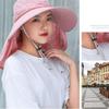 AmerStar Women's UPF+50 Sun Visor Detachable Flap Hat Foldable Wide Brimmed UV Protection Hat view 3