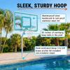 Dunn-Rite Deck Shoot In Ground Pool Basketball Hoop with Stainless Steel Rim and 2 & 3/8" Aluminum Post, Full-Size Shatterproof Backboard Goal, Clear view 2