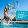 Dunn-Rite Deck Shoot In Ground Pool Basketball Hoop with Stainless Steel Rim and 2 & 3/8" Aluminum Post, Full-Size Shatterproof Backboard Goal, Clear view 3
