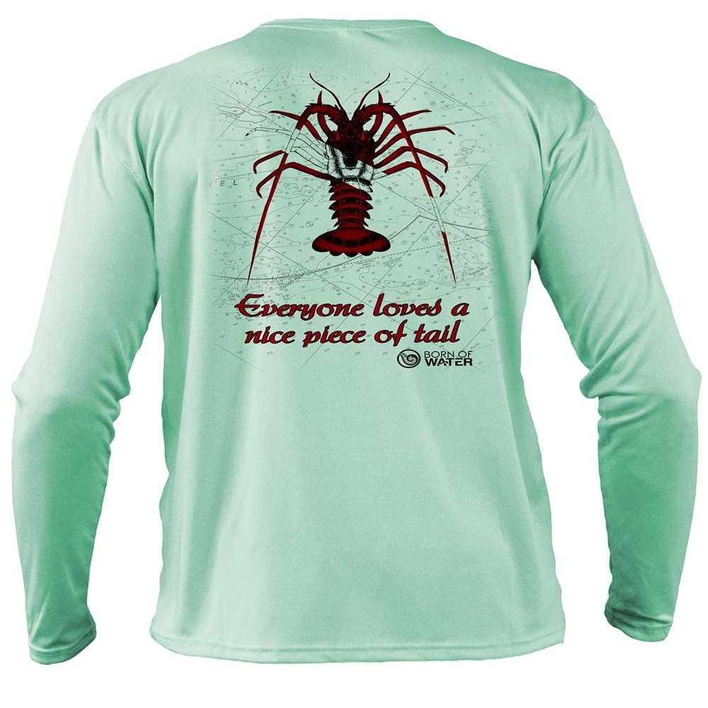 Born of Water Scuba Diving Lobster Shirt: UV UPF+ 50 Long Sleeve: Dive | Spearfish - Seagreen - XL