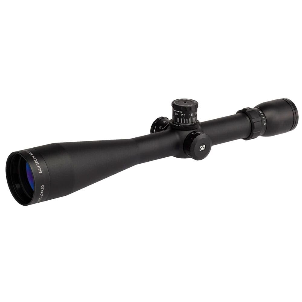 Sightron SIII 6-24x50 FFP Zero Stop Mil-Hash Riflescope, 30mm Tube, Matte Black, Waterproof, Fog Proof, Side Focus, Tactical Knobs (25171)