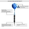 sanfeng Professional Soft Tip Darts Set 20 Grams W/O-Rings- 30 Darts Plastic Tip + Blue Aluminum Shafts + 6 Standard Flights + Portable Case for Electronic Dart Board view 3