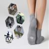 CelerSport 6 Pack Men's Ankle Socks with Cushion, Sport Athletic Running Socks, Gray, Large view 2