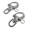 keehui Pair 5inches Swivel Eye Snap Shackles Quick Release Bail Rigging Sailing Boat Marine 316 Stainless Steel for Sailboat Spinnaker Halyard view 1
