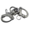 keehui Pair 5inches Swivel Eye Snap Shackles Quick Release Bail Rigging Sailing Boat Marine 316 Stainless Steel for Sailboat Spinnaker Halyard view 4