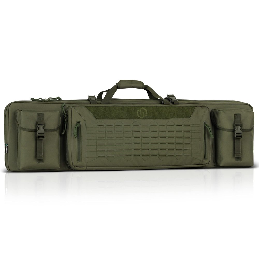 Savior Equipment Urban Warfare Tactical Double Long Gun Bag Case Backpack w/Pistol Handgun Case,51 Inch Olive Drab Green