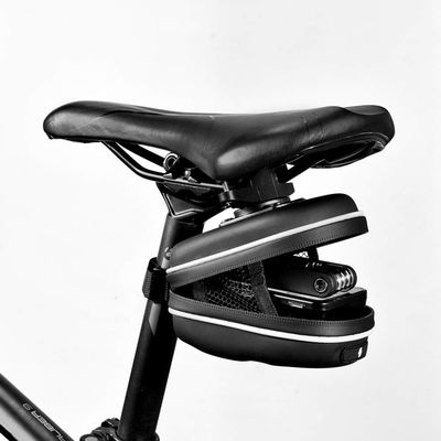 Bike Saddle Bag Fully Waterproof | Large Capacity | Tough EVA 3D Shell | Buckle Install Cycling Bag