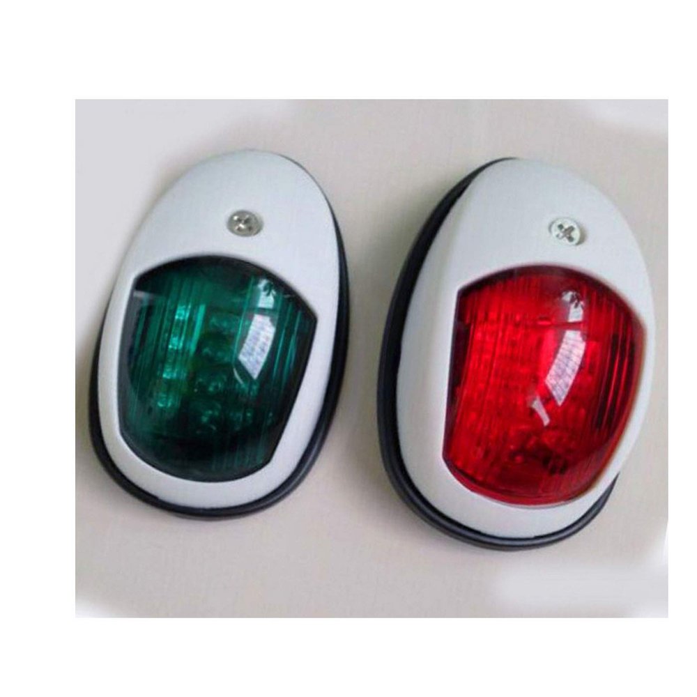 wepeculior 2 pcs Universal Navigation Light Lamp for Marine Boat Yacht LED Bulb Housing ABS Plastic Signal Light Modern Style