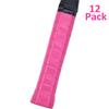 12 Pieces Tennis Racket Grip Tape, Badminton Racket Overgrip, Absorbent Non Slip Overgrip Replacement for Tennis, Badminton, Squash, Padel Rackets(Pink,12 Pieces) view 2