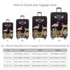 TRAVELKIN Travel Elastic Spandex Suitcase Protector Case, 18/24/28/32 Inch Suitcase Protective Cover, Thickened and Washable Luggage Cover (L(25"-28" luggage), Flower Flamingo) view 2