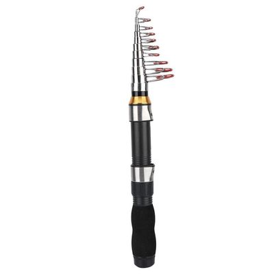 Alomejor Fishing Rod Portable Small Short Sea Pole Mini Sea Fishing Tools Telescopic Fishing Rod for Travel Seawater Freshwater Bass Trout Fishing(2.)