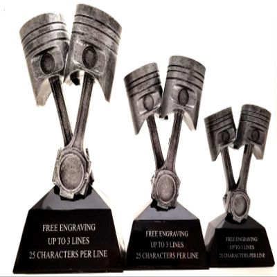 Piston Trophy Resin '3 Set'! Free Engraving!