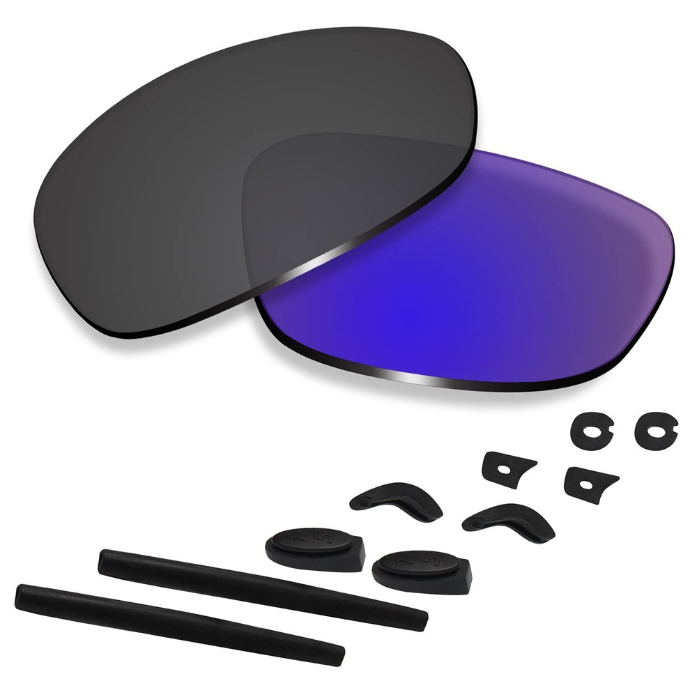 Betterun Black Polarized Replacement Lenses/Rubber Kits for Oakley Juliet
