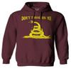 0024. American Don't Tread ON ME Military Combat United State Patriotic Style Sweatshirt Pullover Hoodie (Maroon, Large) view 1