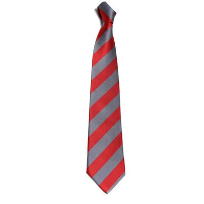7.5CM Unisex Narrow Ties Microfiber Striped Pattern Necktie School Costume (A23 grey+red)