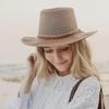 American Hat Makers Breeze XX-Large Leather and Mesh Sun Hat for Men and Women | Wide Brim Outdoor Hat with UPF 50 Sun Protection, Breathable Design with Adjustable Chin Strap Copper view 3