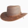 American Hat Makers Breeze XX-Large Leather and Mesh Sun Hat for Men and Women | Wide Brim Outdoor Hat with UPF 50 Sun Protection, Breathable Design with Adjustable Chin Strap Copper view 4