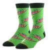 Crazy Socks  Hot Dog Crew Socks  Fun American Fast Food Graphic Socks  Unisex Large Blue Novelty Crew Socks  Quirky Gift for BBQ & Summer Cookout Fans view 2