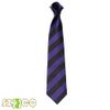 7.5CM Unisex Narrow Ties Microfiber Striped Pattern Necktie School Costume (A29 dark purple+black) view 2