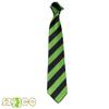 7.5CM Unisex Narrow Ties Microfiber Striped Pattern Necktie School Costume (A14 green+black) view 2