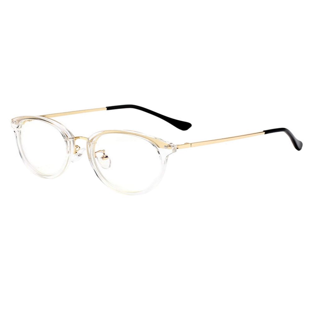 Bestgift Women's Non-Prescription Round Frame Clear Lens Glasses Transparent One Size