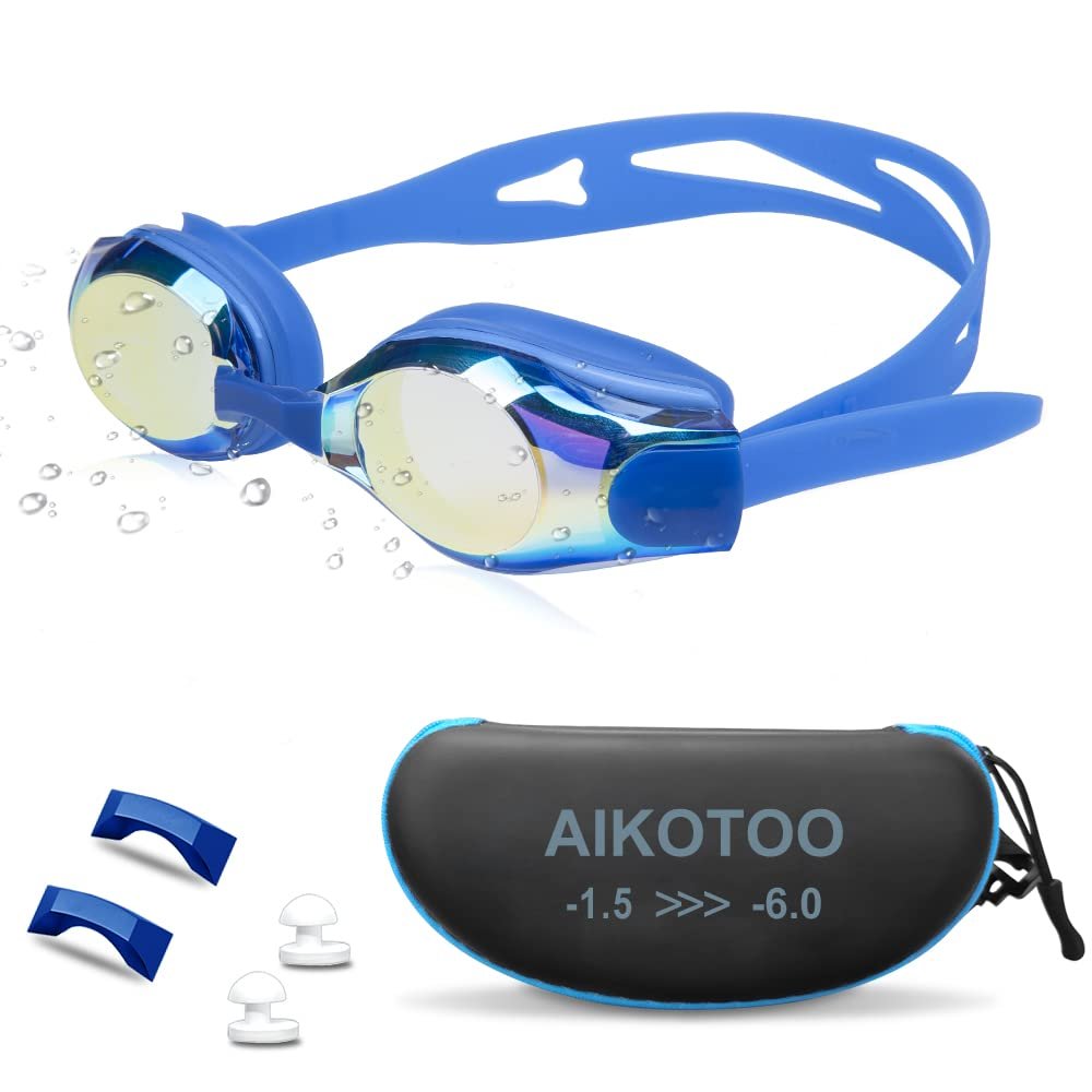 AIKOTOO Comfortable Shortsighted Swimming Goggles,Nearsighted Swim Goggles