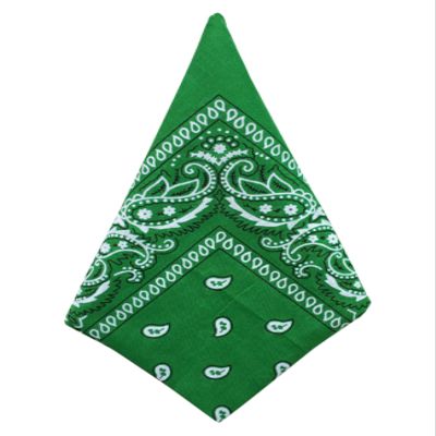 Bestgift Men's Paisley Print Head Wrap Scarf Wristband Bandana One Size Grass Green