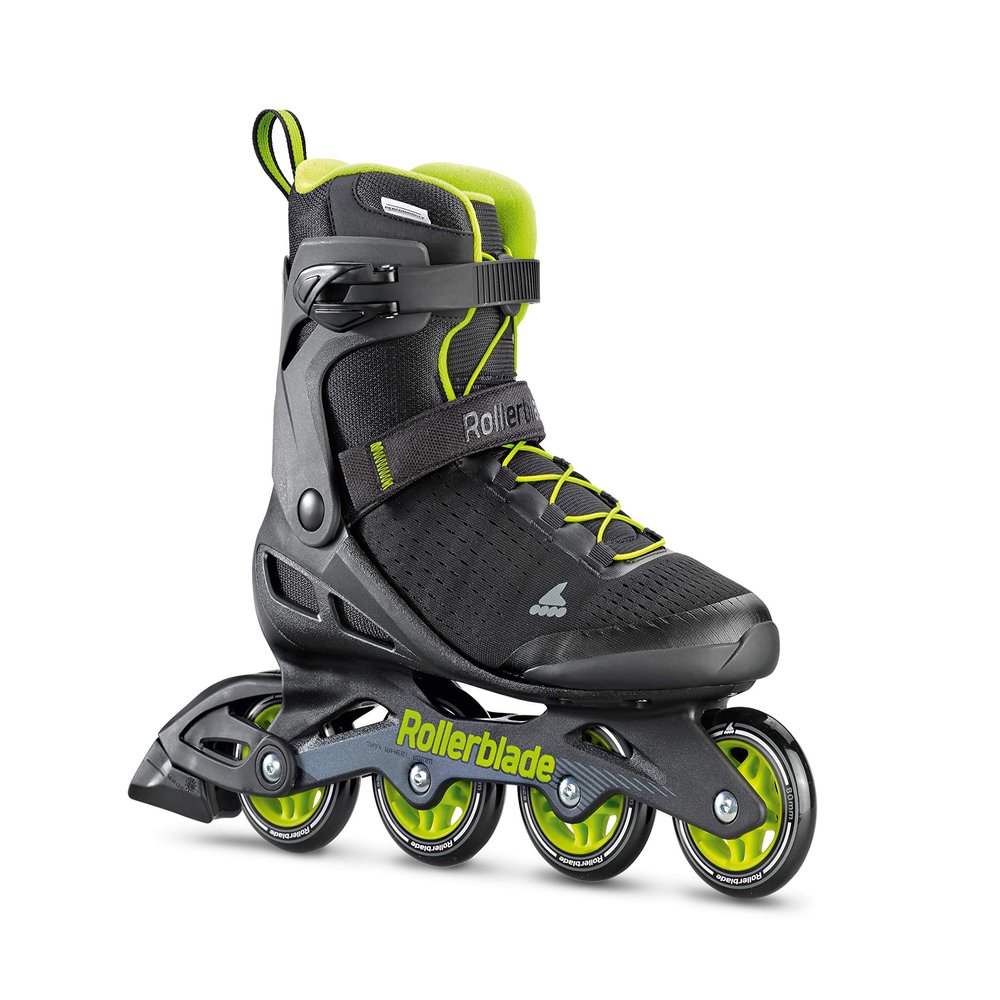 Rollerblade Zetrablade Elite Men's Adult Fitness Inline Skate, Black and Lime, Performance Inline Skates