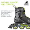 Rollerblade Zetrablade Elite Men's Adult Fitness Inline Skate, Black and Lime, Performance Inline Skates view 3