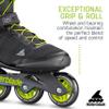 Rollerblade Zetrablade Elite Men's Adult Fitness Inline Skate, Black and Lime, Performance Inline Skates view 4