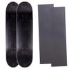Cal 7 Blank Maple Skateboard Deck with Color Grip Tape | 7.75, 8.0, 8.25 and 8.5 Inch | Two Pack (Black, 7.75 Inch) view 1