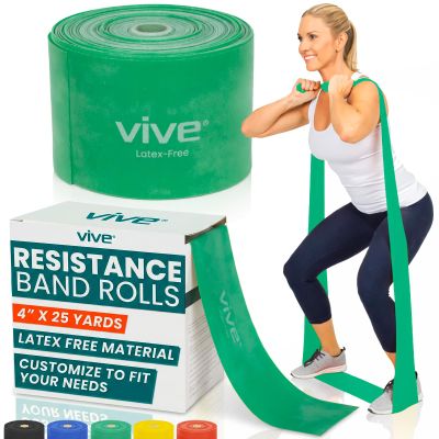 Vive Resistance Band Rolls (75 Feet) - Non-Latex Professional Box