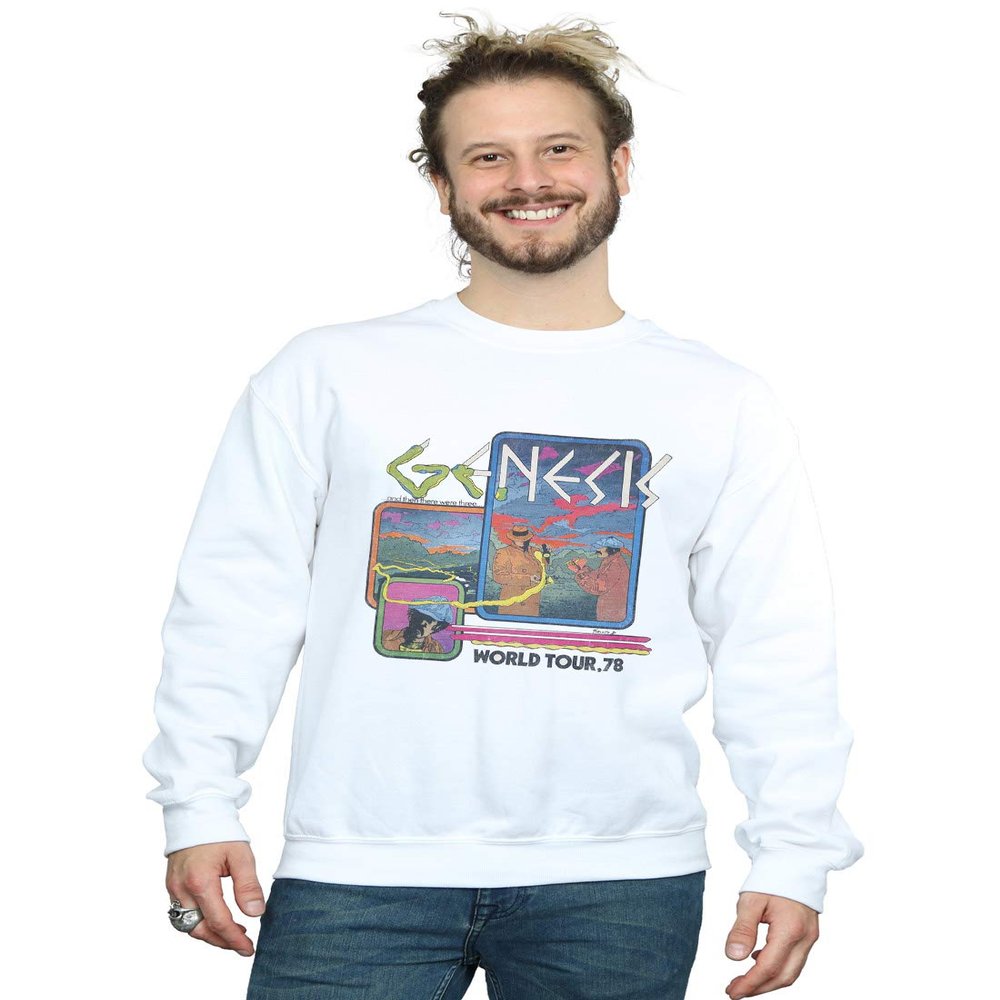Absolute Cult Genesis Men's World Tour 78 Sweatshirt White X-Large
