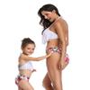Tassel Bathing Suit - Tassel Shape Mom & Daughter Swimsuit (140, White) view 4