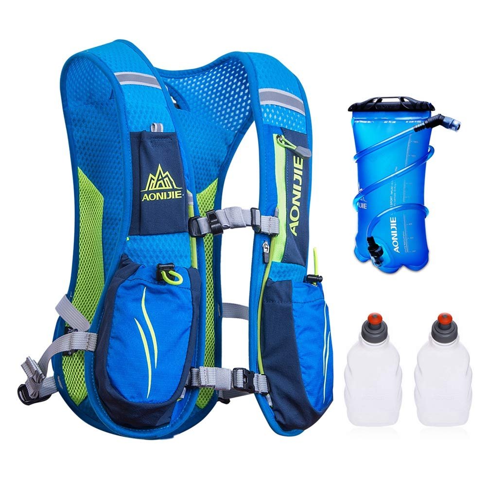 AONIJIE Hydration Packs 5.5L Trail Running Vest With 2L Bladder Reservoir Marathoner Hydro Backpack