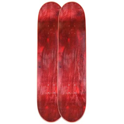 Cal 7 Blank Maple Skateboard Decks| Two Pack (Red, 7.75 inch)