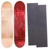 Cal 7 Blank Maple Skateboard Decks with Grip Tape| Two Pack (Natural, Red, 7.75 inch) view 1