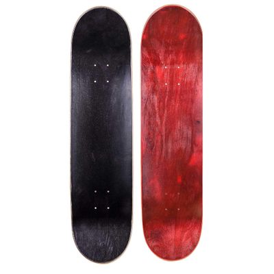 Cal 7 Blank Maple Skateboard Decks| Two Pack (Black, Red, 7.75 inch)